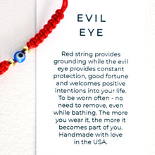 Load image into Gallery viewer, Evil Eye Red String Bracelet