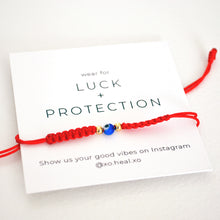 Load image into Gallery viewer, Evil Eye Red String Bracelet