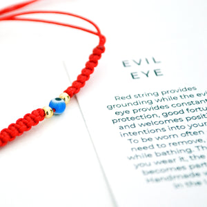Red String Evil Eye Bracelet: Baby Size