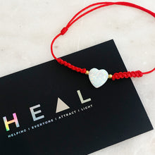 Load image into Gallery viewer, Heart Red String Bracelet
