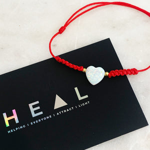 Heart Red String Bracelet
