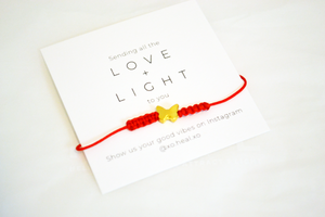 Gold Butterfly Red String Bracelet